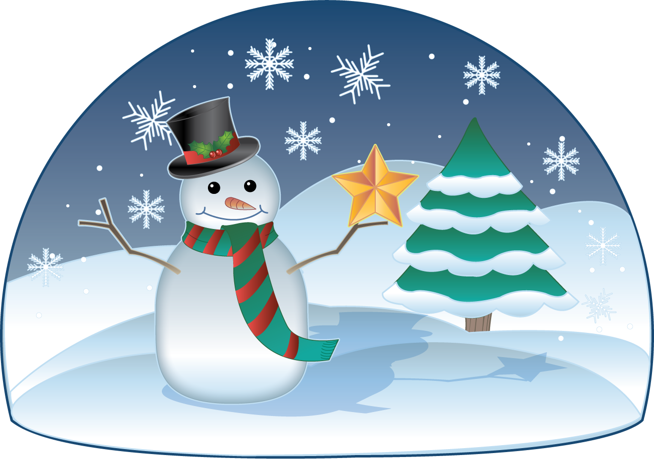 Winter Scene Clipart.