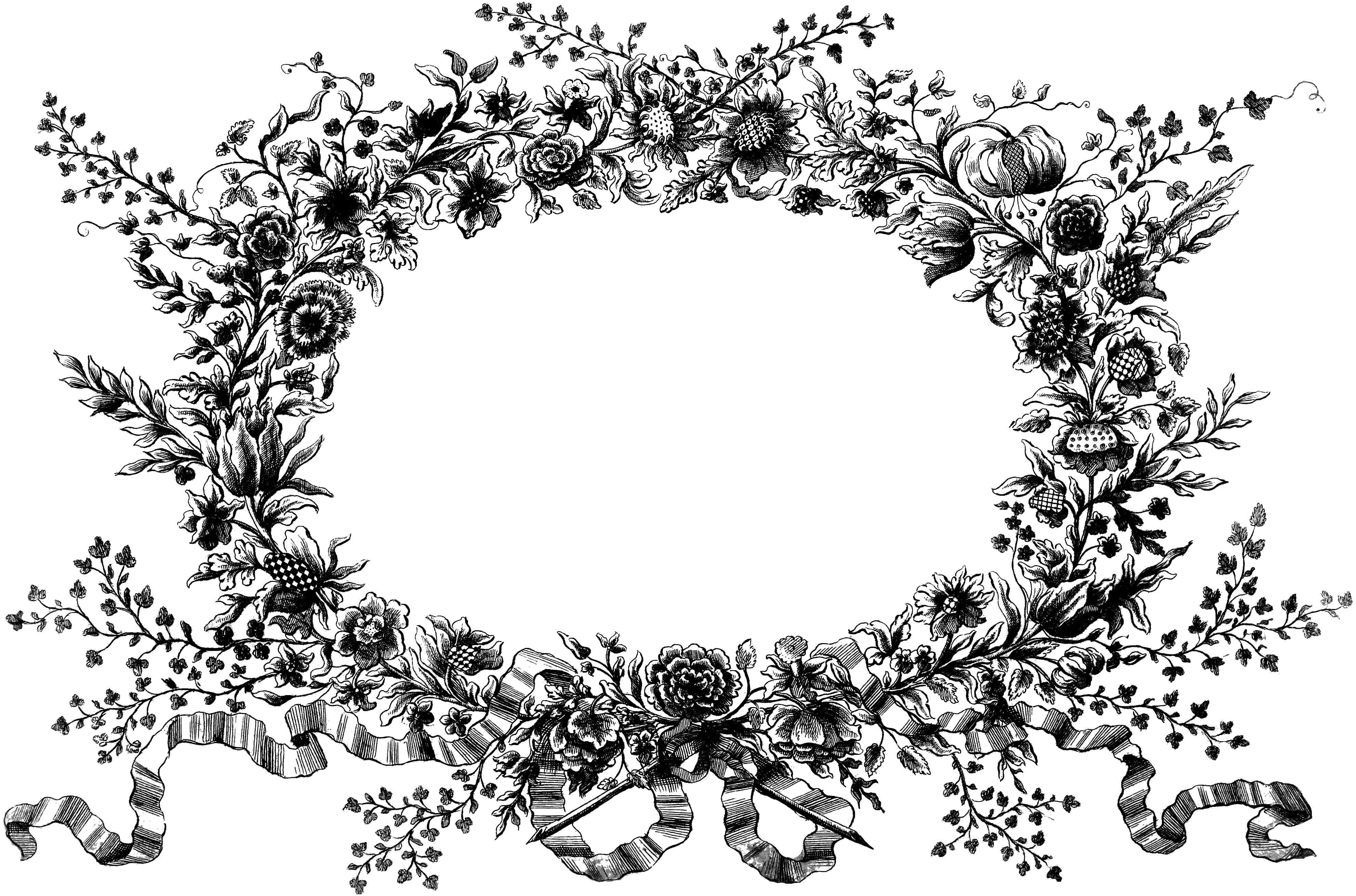 Wreath border clipart free.