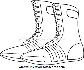 Wrestling Shoe Clipart.