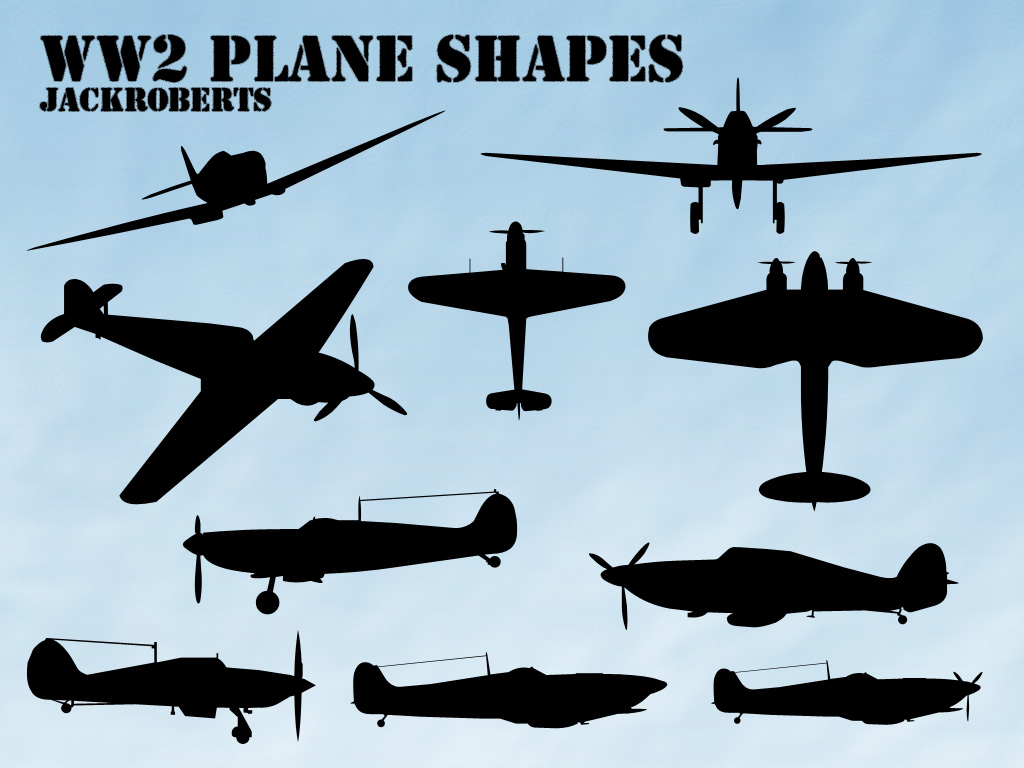 World War 2 Plane Silhouette.