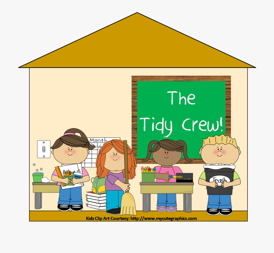 Child Clipart Cleaning Classroom.