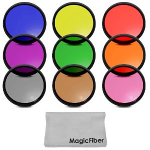 Complete Full 58MM Lens Color Filter Kit for CANON Rebel (T4i T3i.