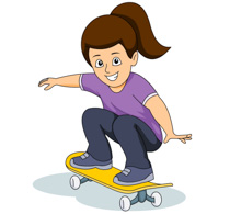 To Skateboard Clipart.