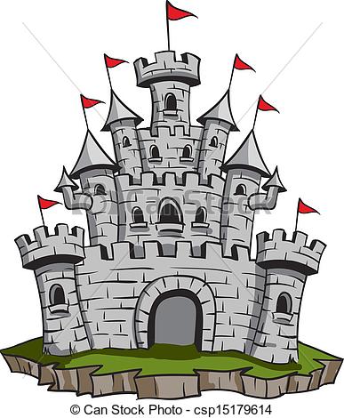 Vector Clip Art of Old Castle.