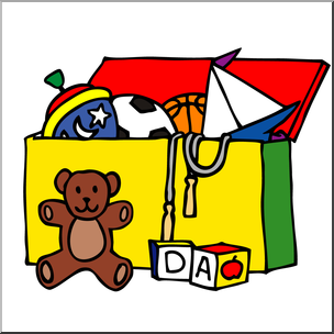 Clip Art: Toy Chest Color I abcteach.com.