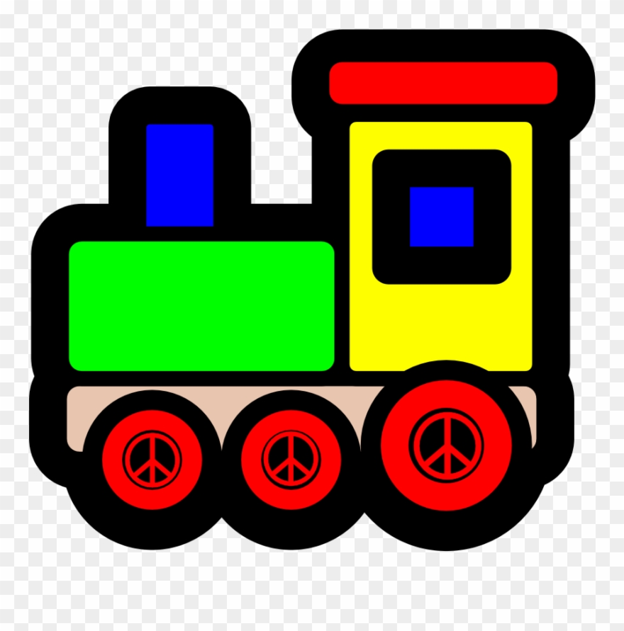 Toy Train Icon Christmas Xmas Electronics Peace Symbol.