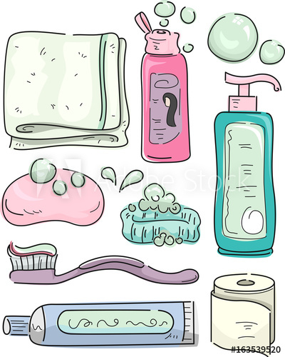 Toiletries Illustration.