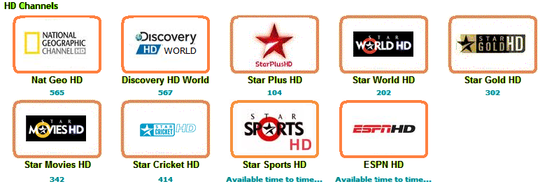 Tata Sky Channel List With Logo(From Website).