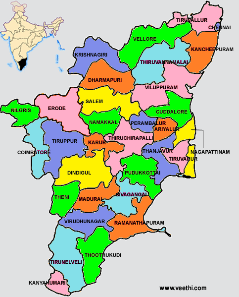 Tamilnadu map.