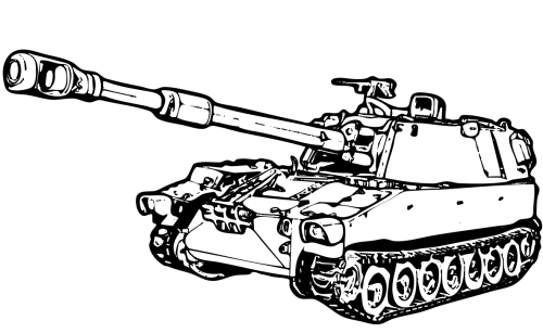 Tank Clipart Black And White.