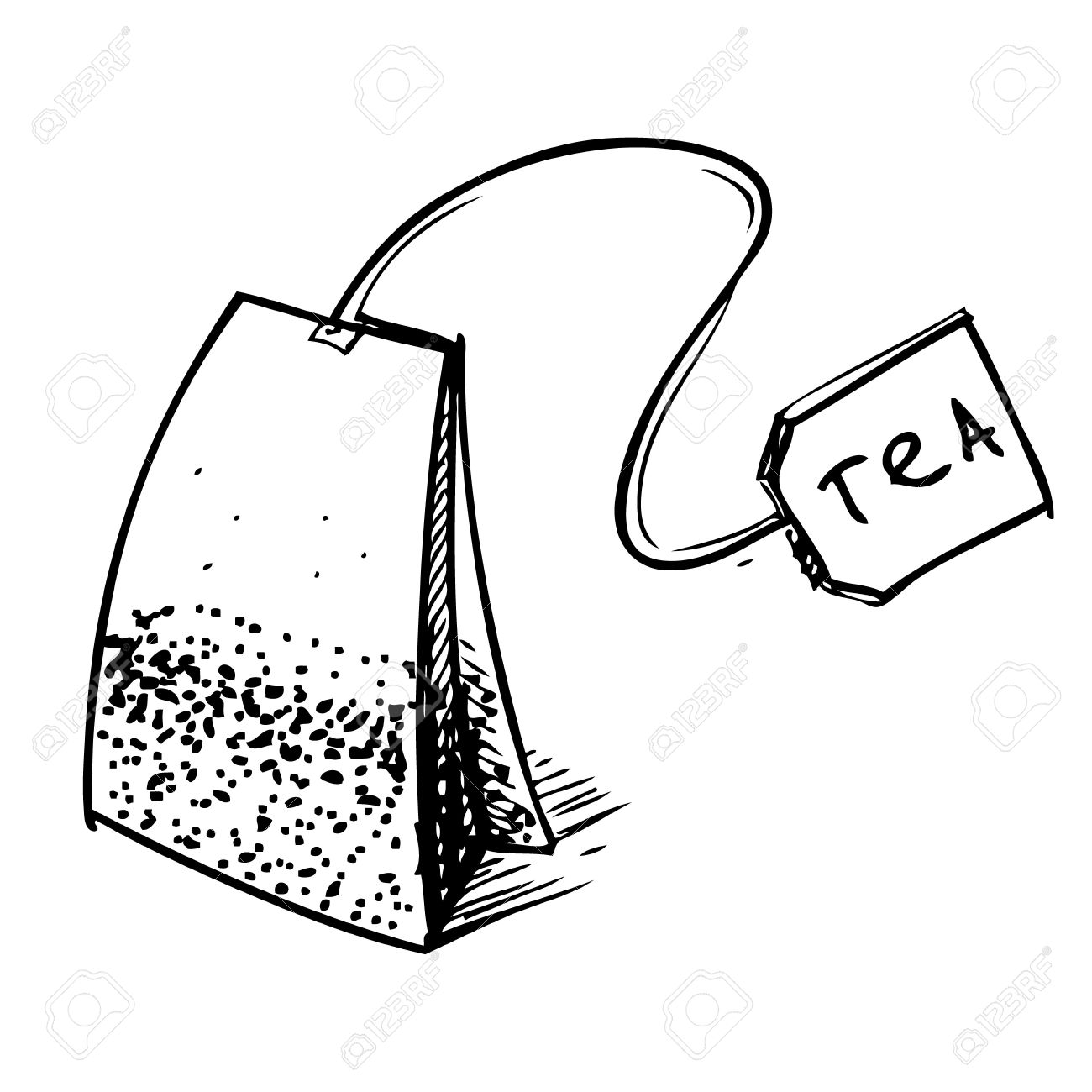 Free clipart tea bag.