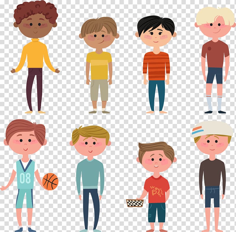 People cartoon illustration, Boy Icon, Teen boy transparent.