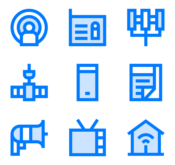 7 telecommunication icon packs.