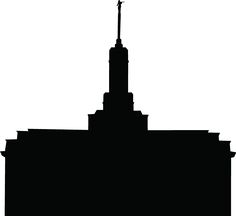 Salt Lake City Temple Silhouette Clipart.