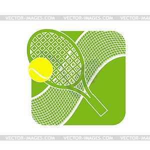 Stock Tennis Logo with Tennis Net.