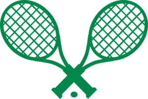 Preppy Double Green Tennis Racquet Clip Art at Clker.com.