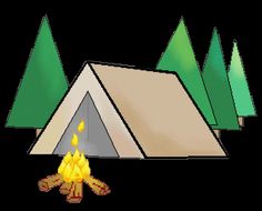 Green Tent PNG Clipart Picture.