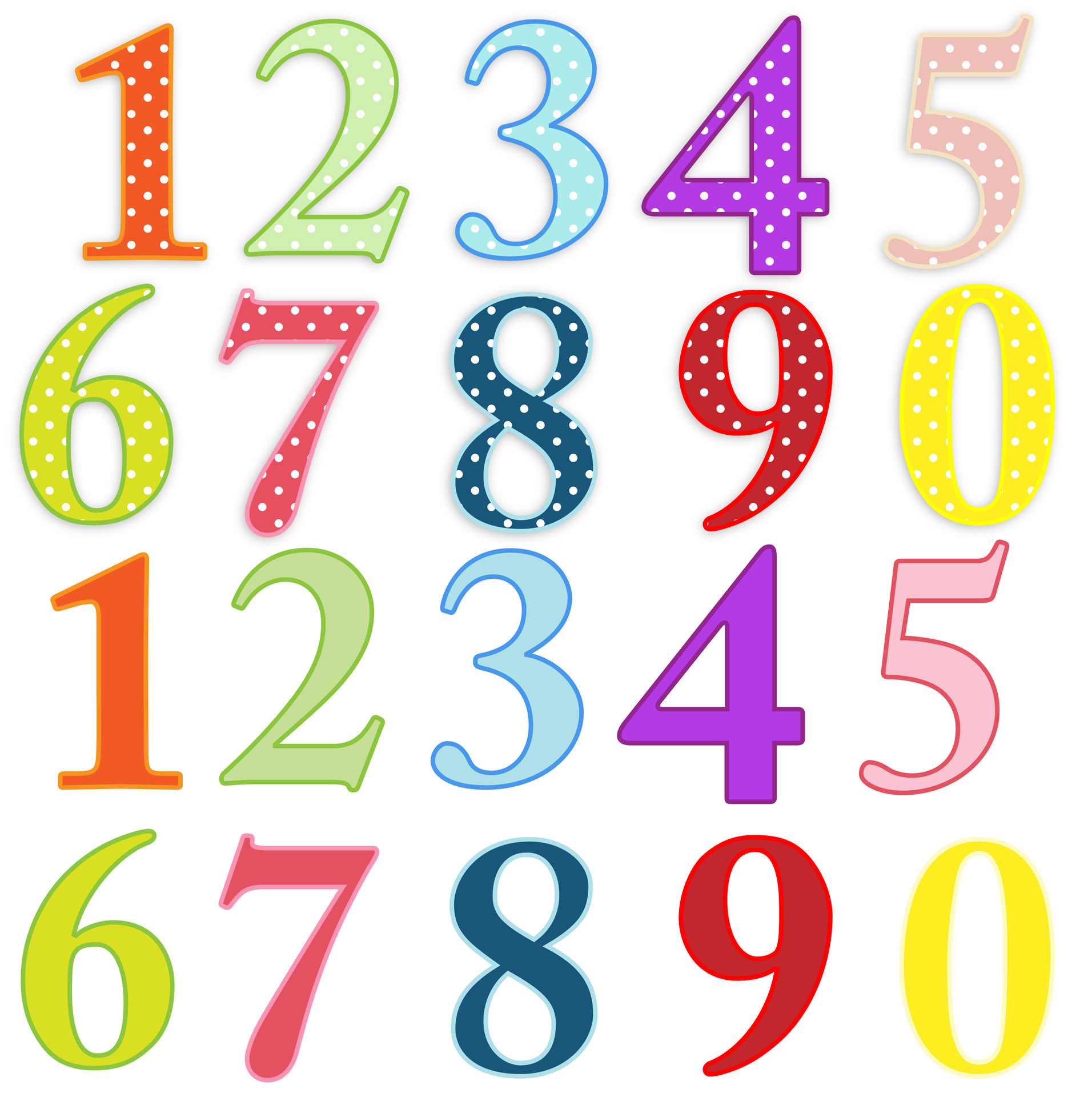 Numbers Colorful Clip.