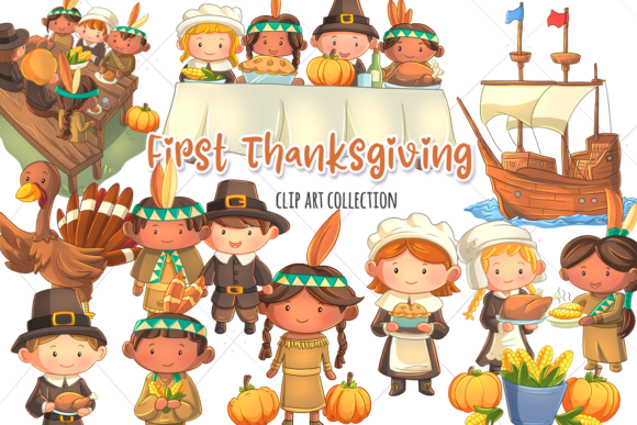 First Thanksgiving Clip Art Collection.