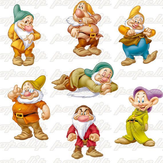 seven dwarfs clipart.