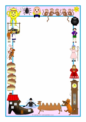 Nursery Rhyme Printable Page Borders.