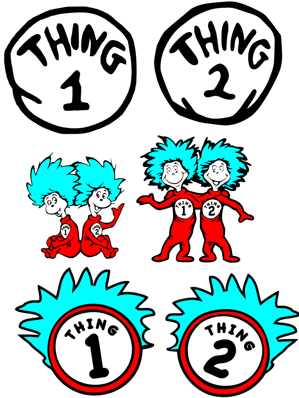 Thing 1 And Thing 2 Png , (+) Pictures.