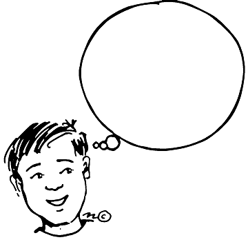 child thinking clipart.