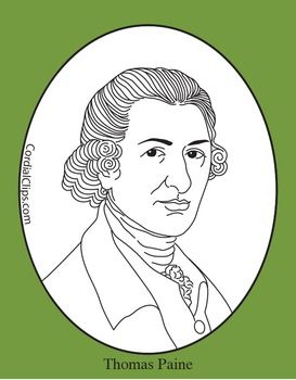 Thomas Paine Clip Art, Coloring Page, or Mini.