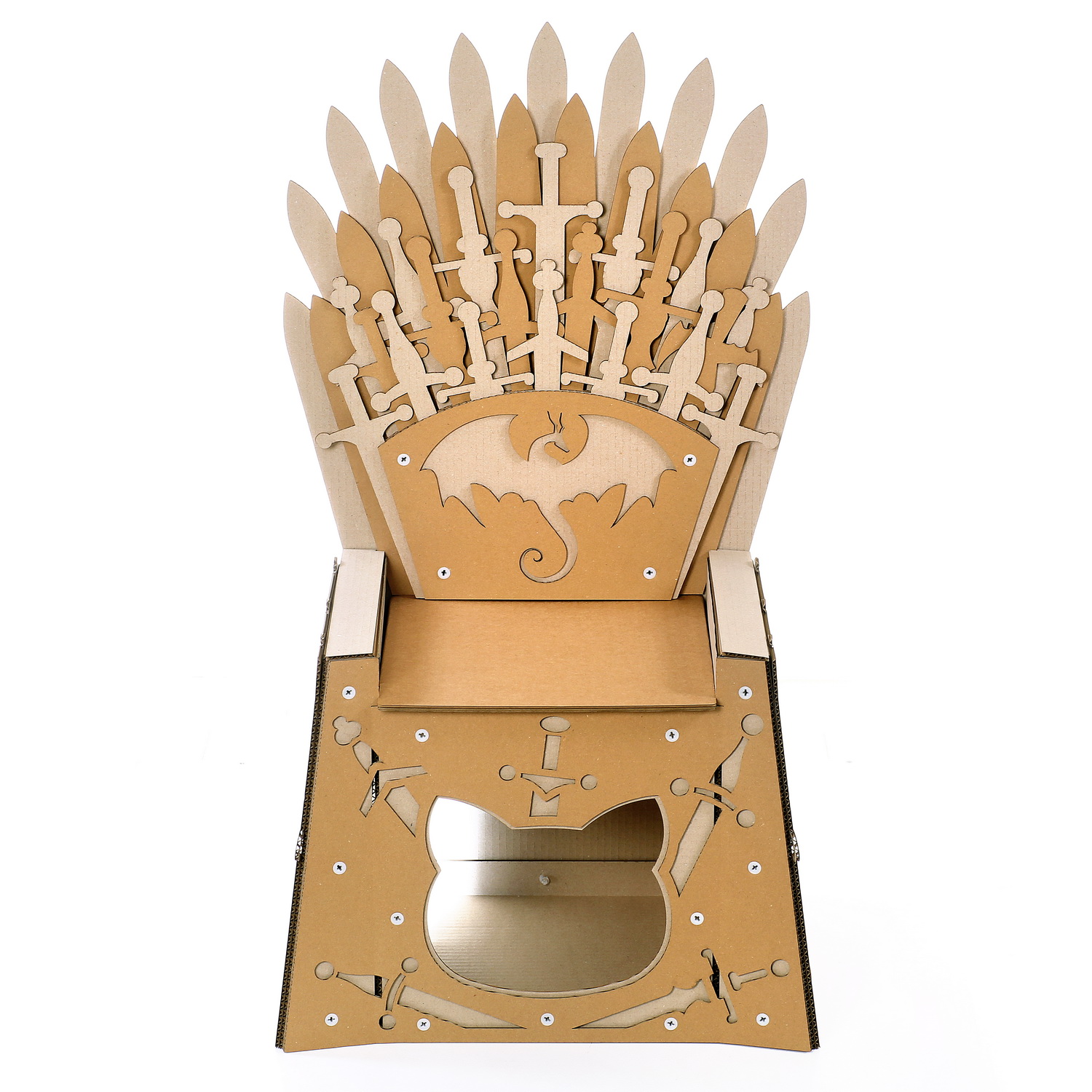 Iron Throne Cardboard Cat House.