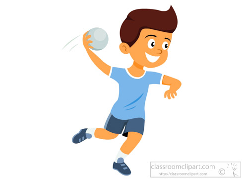 Girl Throwing Ball Clipart.