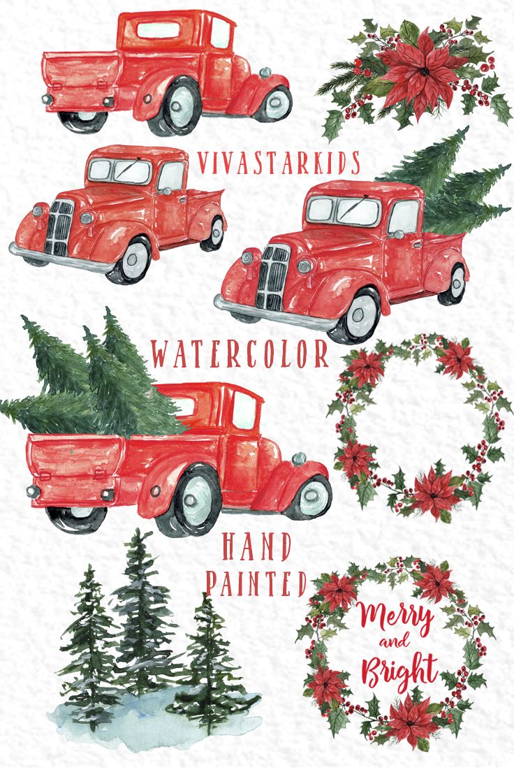 Christmas Truck clipart: \