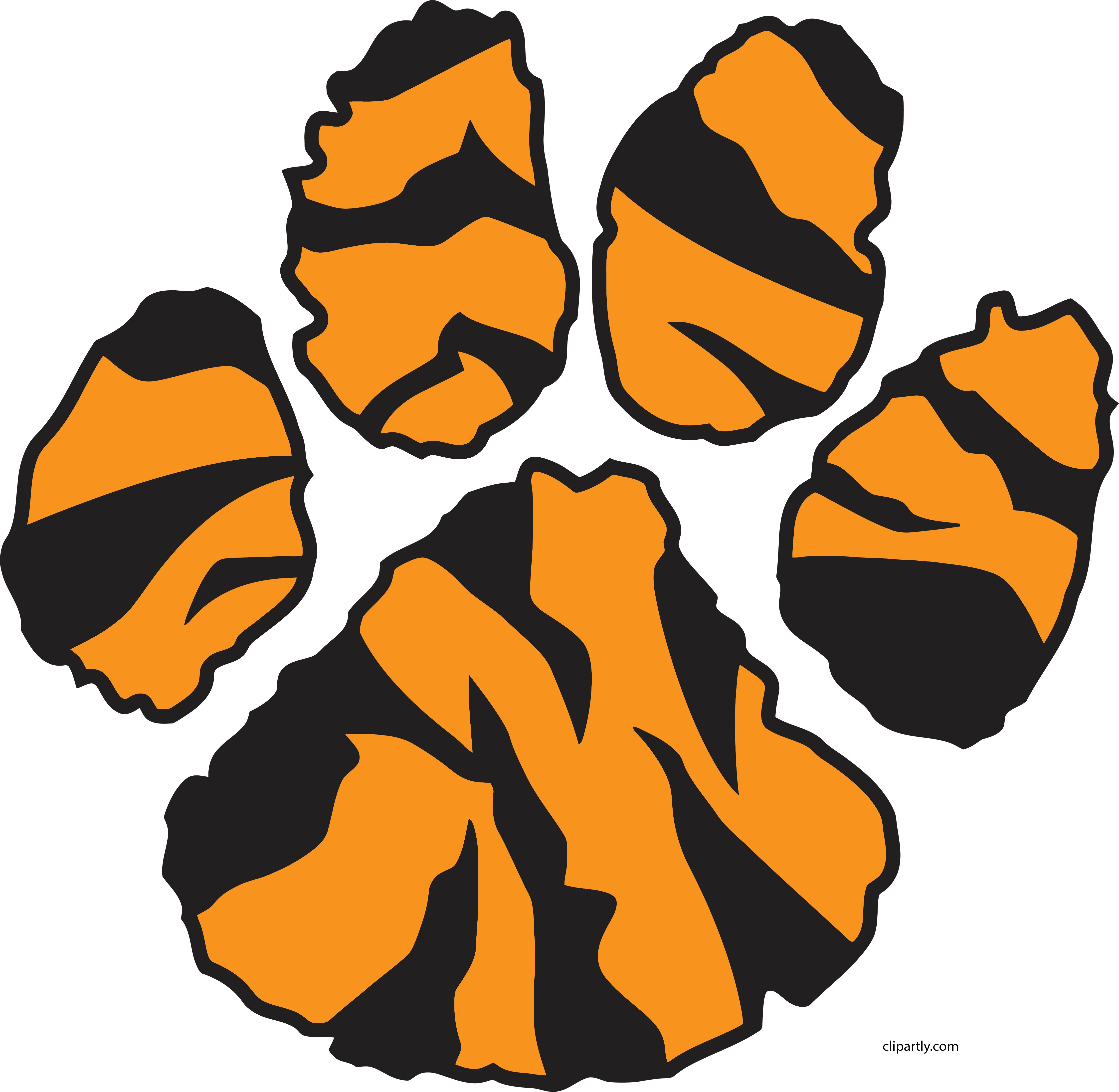 HD Tiger Sweet Footprint Clipart Png.