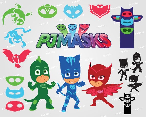 PJ Masks clipart silhouette.