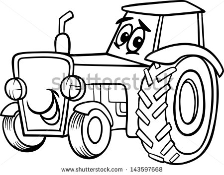 Cartoon Tractor Stock Images, Royalty.