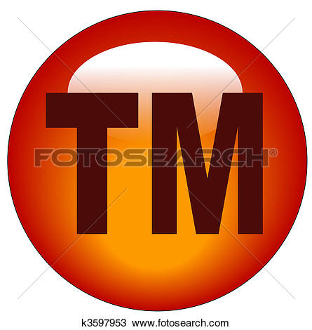 Drawing of red trademark or tm web button k3597953.