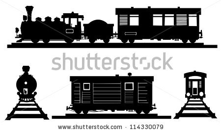 Train Silhouette Stock Images, Royalty.