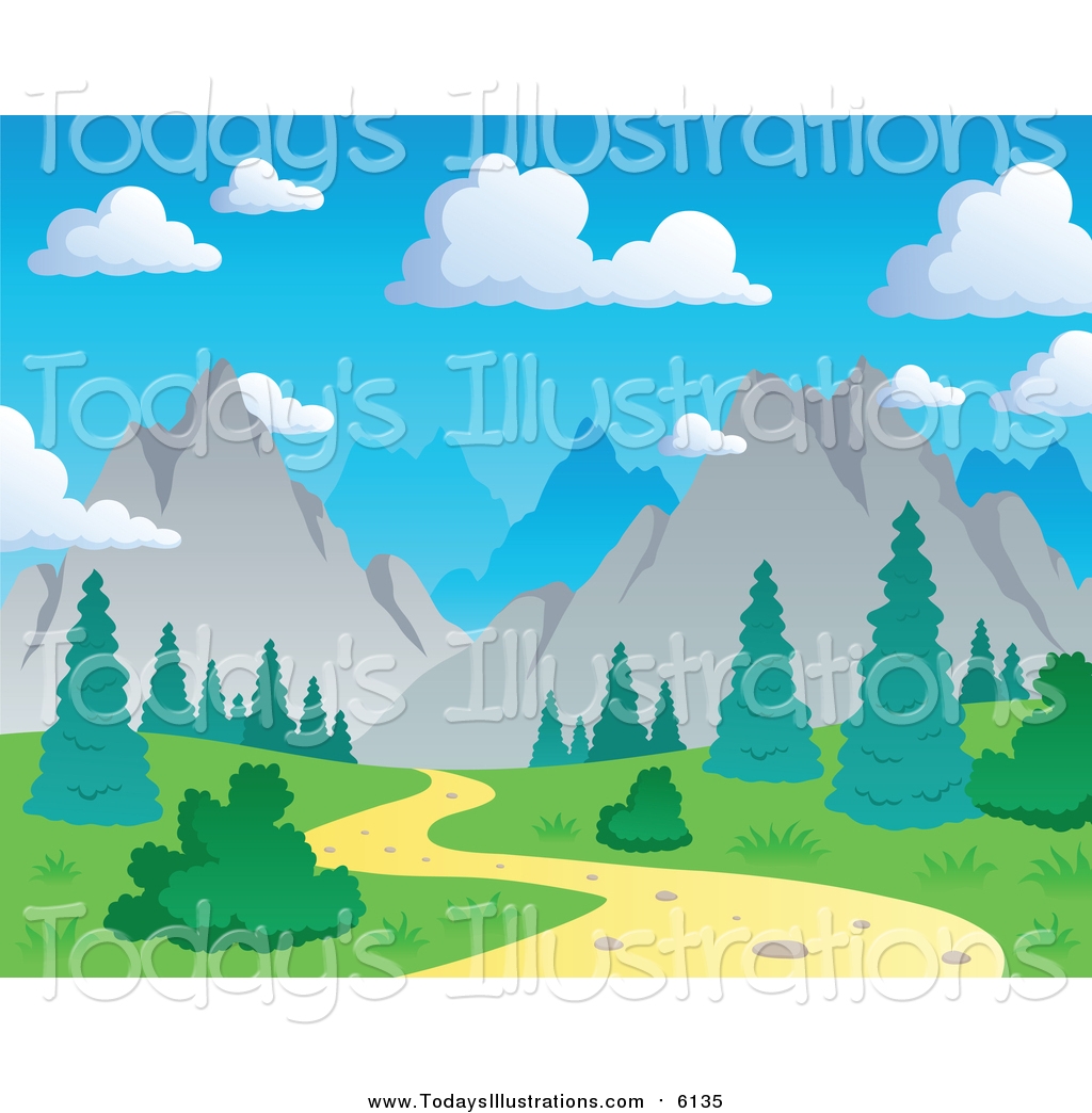 Mountain Trail Clipart.