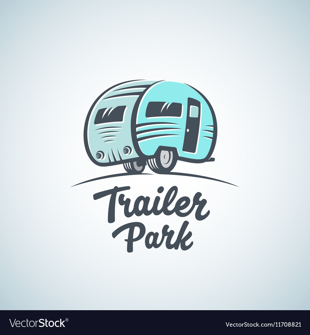 RV Van or Trailer Park Logo Template.