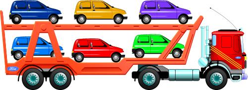 Car transporter clipart.