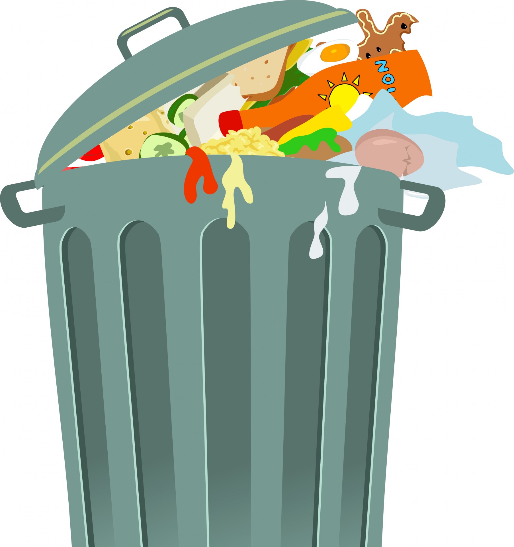 Trash Can Clip Art Free Stock Photo.