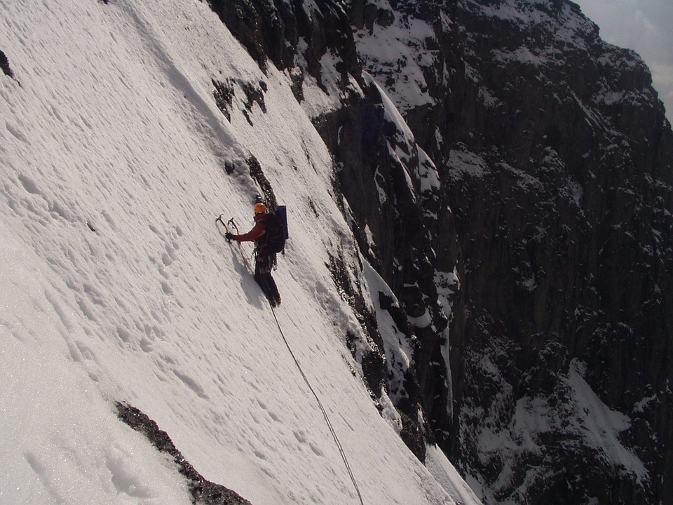 Free photo Traverse Of The Gods Climb North Wall Eiger.