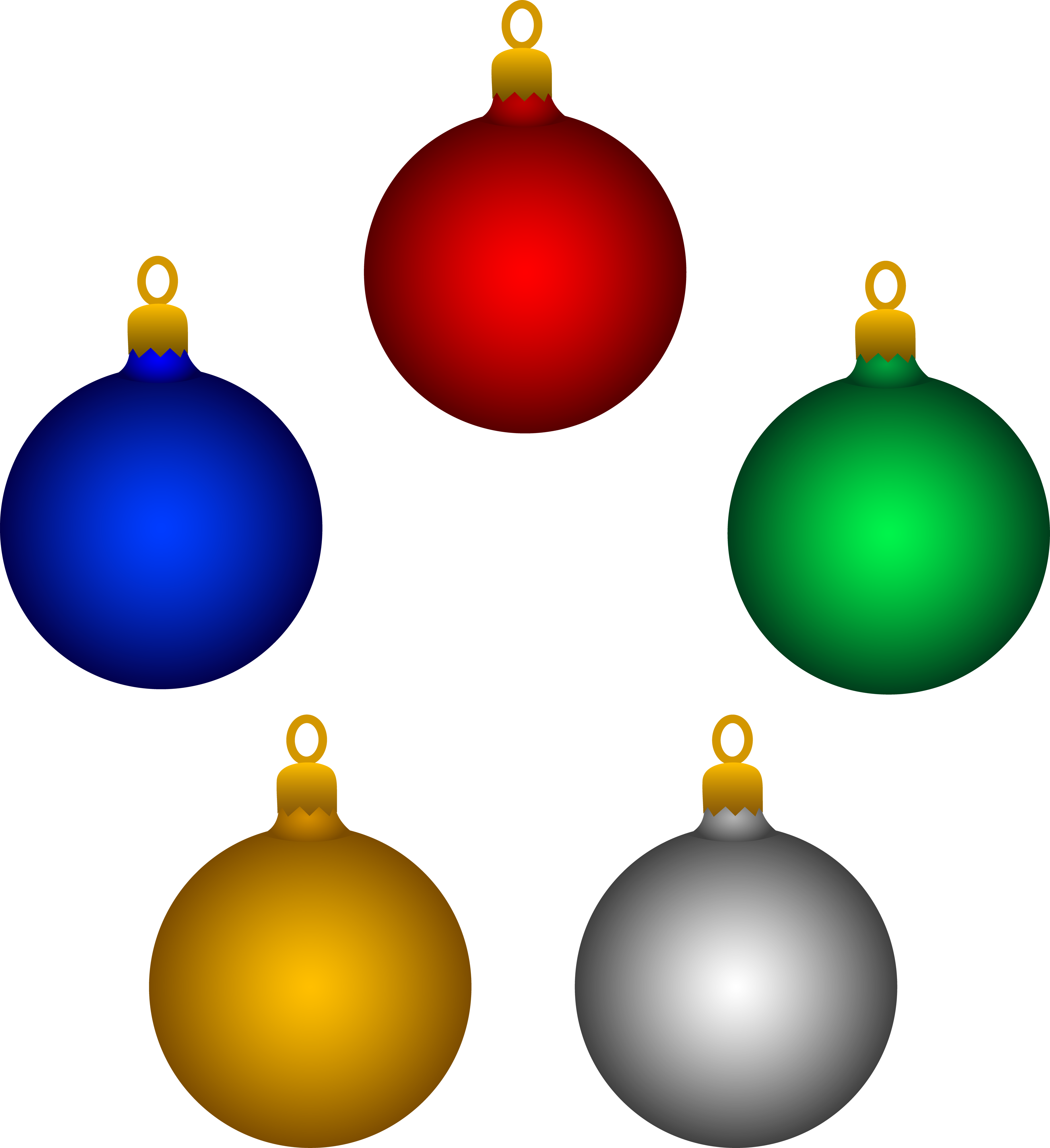 Christmas tree decorations clip art free.