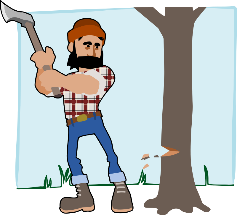 Tree felling clipart.