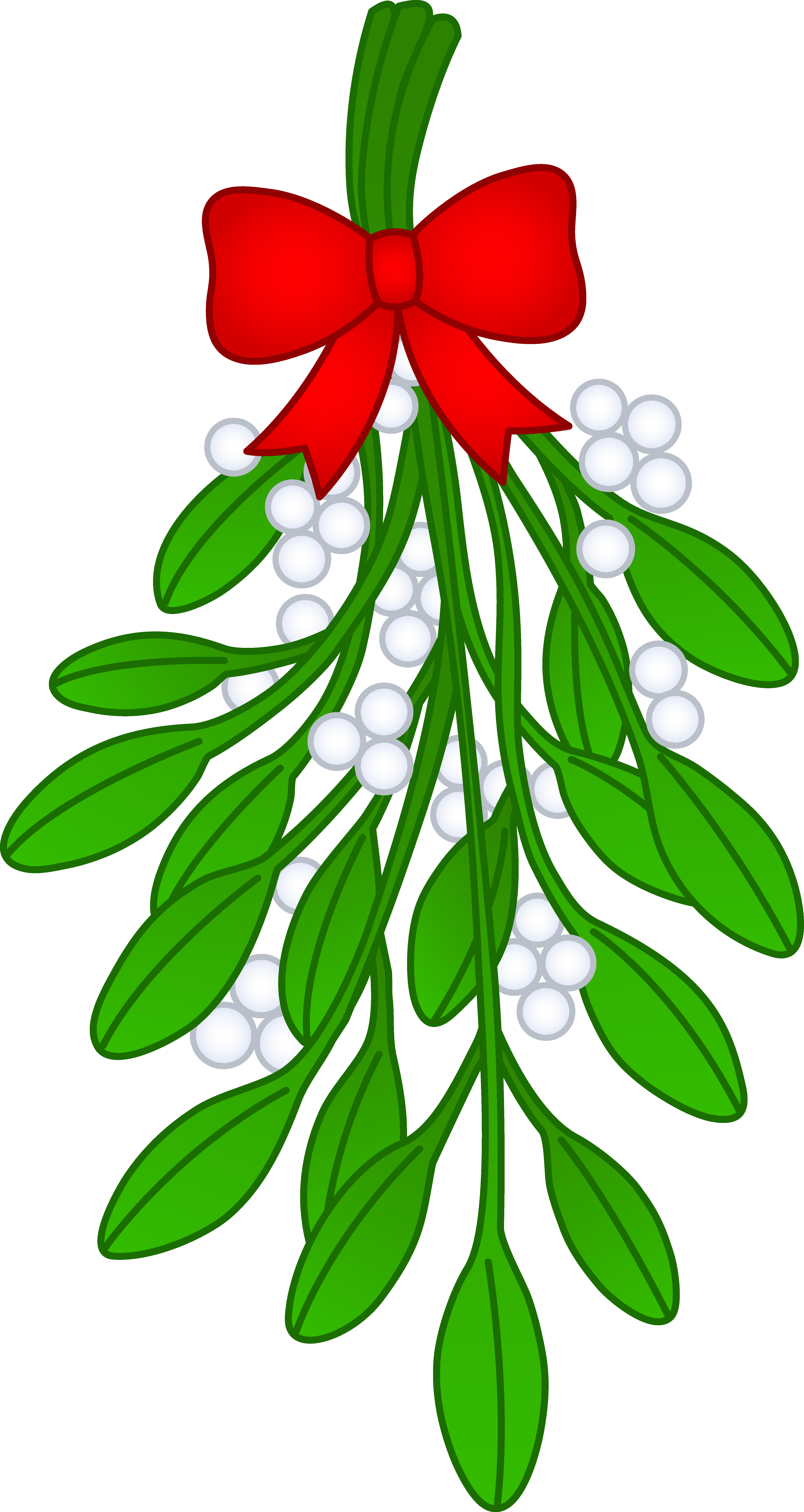 Christmas mistletoe clipart hanging.