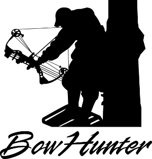 Bowhunter In Tree Stand Decal.