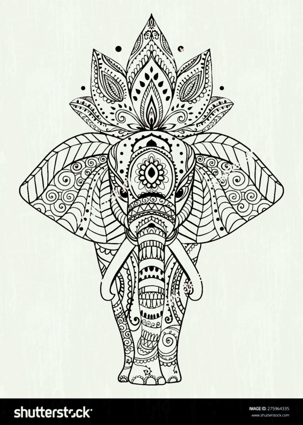 Aztec Elephant Clipart.