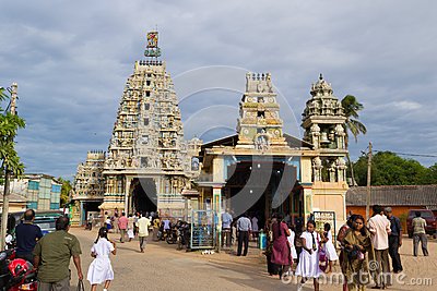 Hindu Temple In Trincomalee, Sri Lanka Editorial Stock Photo.