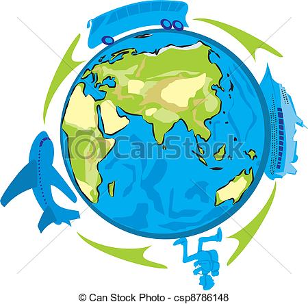 Trip Around The World Clipart.