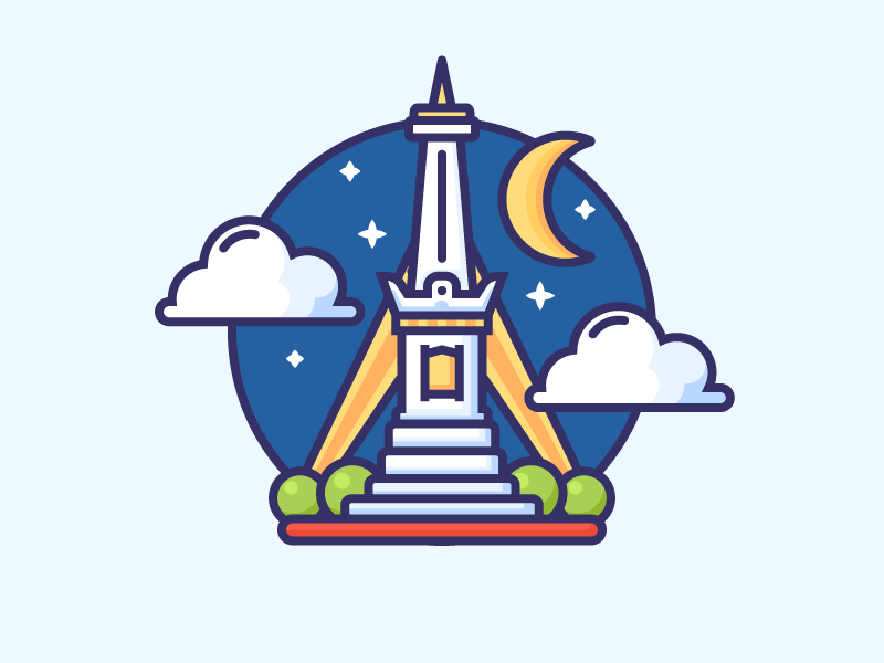 Icon of Tugu Yogyakarta by Bambang Dewanto on Dribbble.