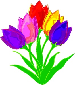 Tulip Flower Clip Art Free.